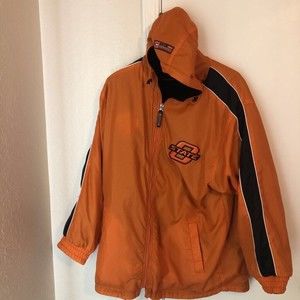 Oklahoma State Cowboys Jacket Hoodie Men Full Zip Reversible Windbreaker XL